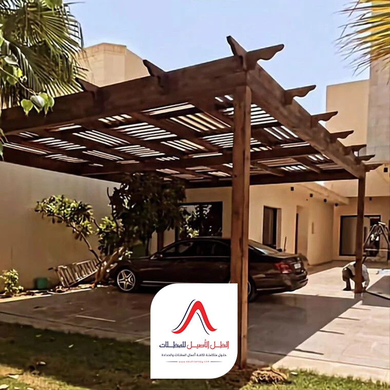 مظلات خشبية للسيارات مكة