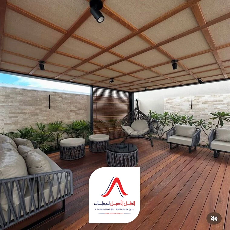 اشكال مظلات خشبية جده