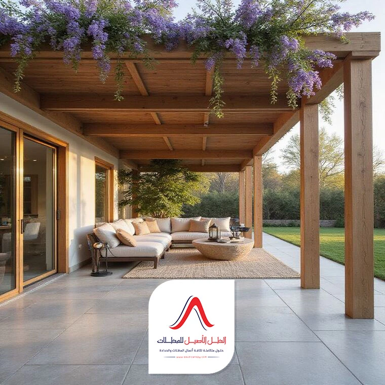 اشكال مظلات خشبية جده