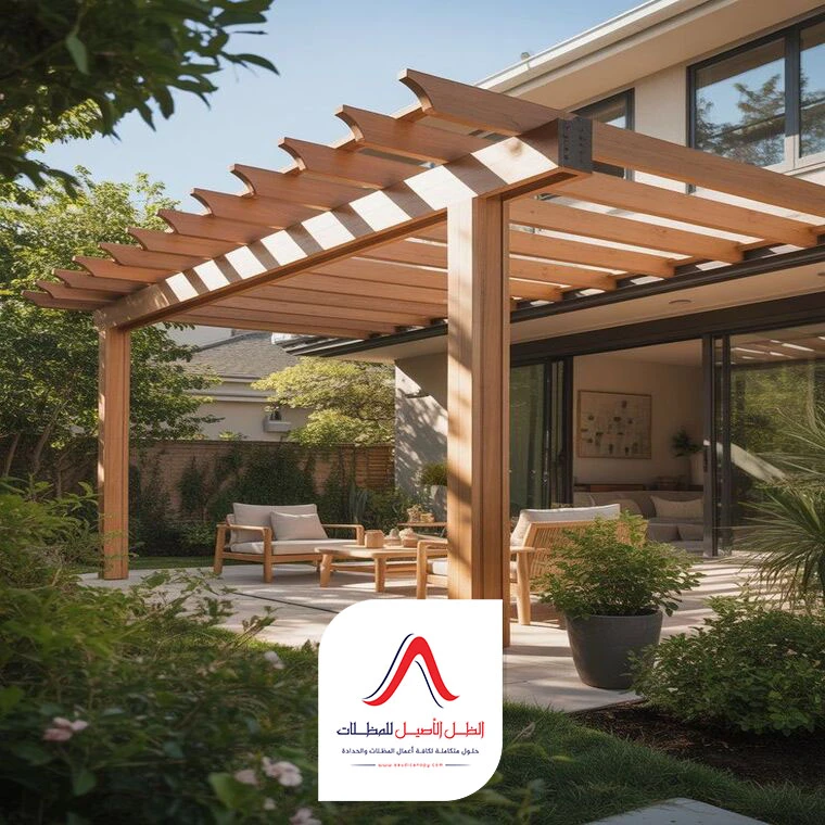 مظلات خشب للمنزل جدة