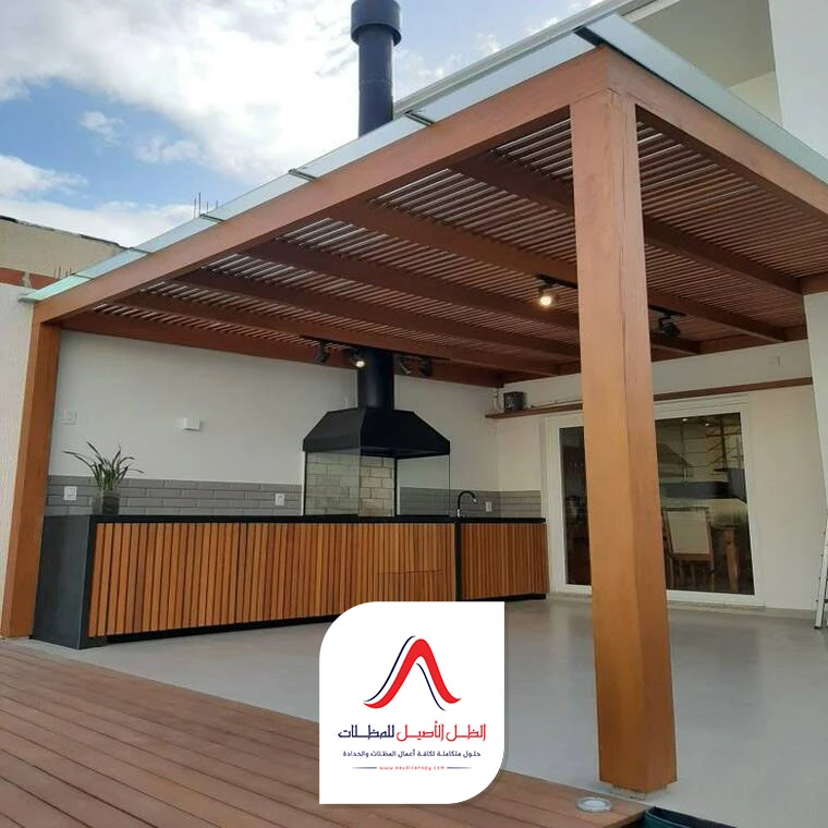 مظلات خشبية للسطح جده